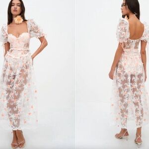 FOR LOVE & LEMONS Tessa Midi Dress NWT